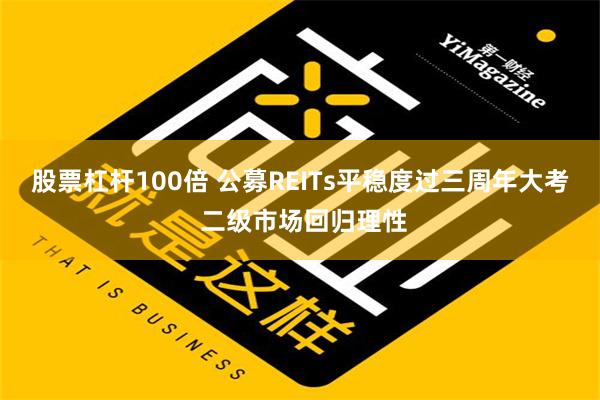 股票杠杆100倍 公募REITs平稳度过三周年大考 二级市场回归理性