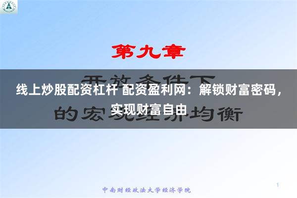 线上炒股配资杠杆 配资盈利网：解锁财富密码，实现财富自由