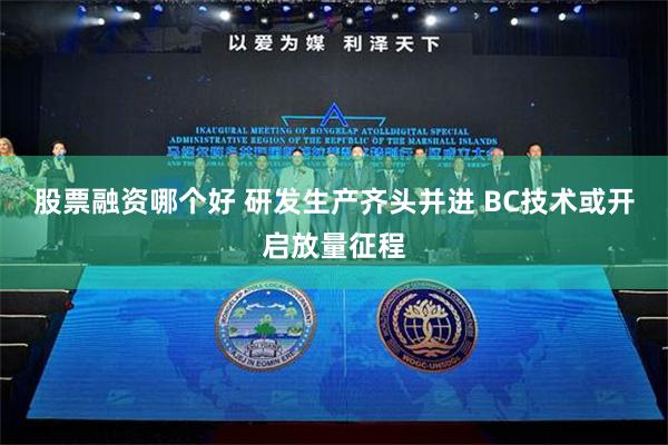 股票融资哪个好 研发生产齐头并进 BC技术或开启放量征程