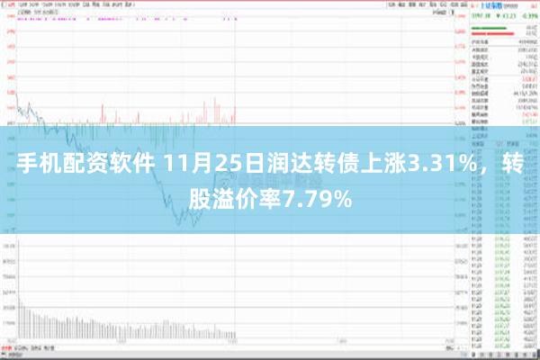 手机配资软件 11月25日润达转债上涨3.31%，转股溢价率7.79%